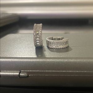 Vvs diamonds cuts hoops earrings